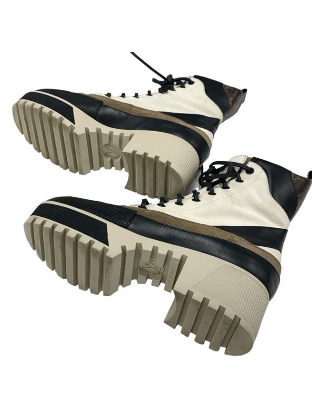 Louis Vuitton Laurie Line Monogram Boots Short Shoes Suede Leather Off - Picture 6 of 10